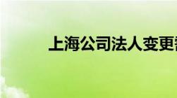 上海公司法人变更需要哪些材料