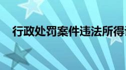 行政处罚案件违法所得认定办法是怎样的