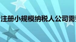 注册小规模纳税人公司需要满足的条件是什么