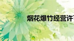 烟花爆竹经营许可实施办法