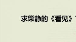 求柴静的《看见》TXT版本谢谢