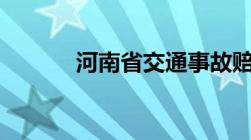 河南省交通事故赔偿标准2022