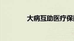 大病互助医疗保险缴费标准