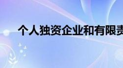 个人独资企业和有限责任公司税收区别