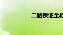 二胎保证金相关规定