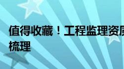 值得收藏！工程监理资质等级分类和资质标准梳理