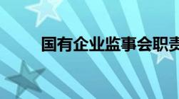 国有企业监事会职责和权限手工活