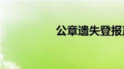 公章遗失登报声明材料