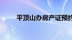 平顶山办房产证预约哪个部门办理