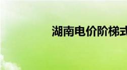 湖南电价阶梯式收费标准