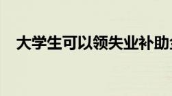 大学生可以领失业补助金吗能领到多少钱