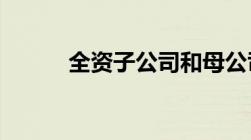 全资子公司和母公司的债务关系