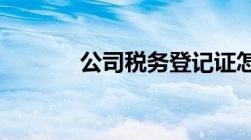 公司税务登记证怎么进行年检