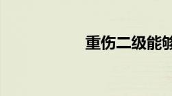 重伤二级能够判几年