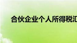 合伙企业个人所得税汇算清缴怎么申报