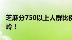 芝麻分750以上人群比例是多少这是一个分水岭！