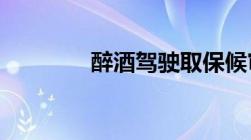 醉酒驾驶取保候审多久开庭