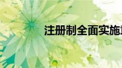 注册制全面实施意味着什么