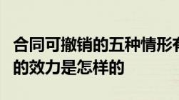 合同可撤销的五种情形有哪些以及可撤销合同的效力是怎样的