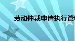 劳动仲裁申请执行管辖法院法律规定