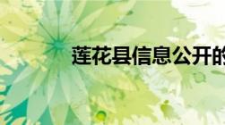 莲花县信息公开的范围有哪些