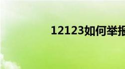 12123如何举报违章车辆