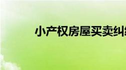 小产权房屋买卖纠纷应怎样判决