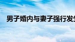 男子婚内与妻子强行发生关系获刑8个月！