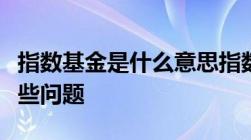 指数基金是什么意思指数基金投资应该注意哪些问题