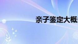 亲子鉴定大概多少费用