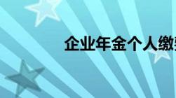 企业年金个人缴费比例多少