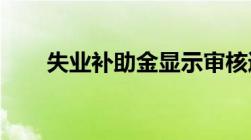 失业补助金显示审核通过是什么意思