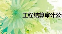 工程结算审计公司收费标准