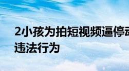 2小孩为拍短视频逼停动车30分钟,涉及什么违法行为