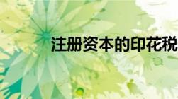 注册资本的印花税什么时候交？