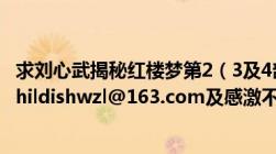 求刘心武揭秘红楼梦第2（3及4部TXT文档及有的请发邮箱childishwzl@163.com及感激不尽）