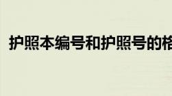 护照本编号和护照号的格式是什么在哪查看