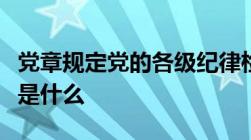 党章规定党的各级纪律检查委员会的主要任务是什么