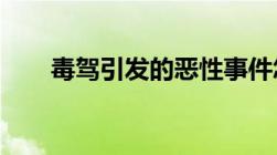 毒驾引发的恶性事件怎样处理驾驶证