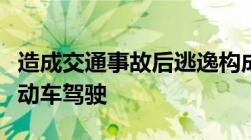 造成交通事故后逃逸构成犯罪的人不能申请机动车驾驶