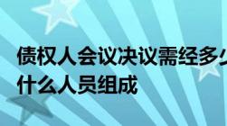 债权人会议决议需经多少人通过债权人会议由什么人员组成