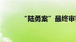 “陆勇案”最终审判结果是什么