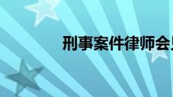 刑事案件律师会见笔录模板