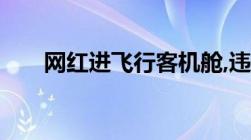 网红进飞行客机舱,违反规定如何处罚