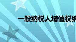 一般纳税人增值税纳税申报表模板