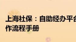 上海社保：自助经办平台网上社保调整申报操作流程手册