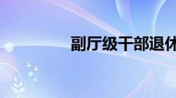 副厅级干部退休年龄63岁