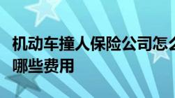 机动车撞人保险公司怎么赔付机动车撞人赔偿哪些费用