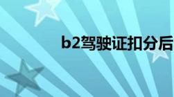 b2驾驶证扣分后年审新规定