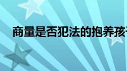 商量是否犯法的抱养孩子问题有两家商家